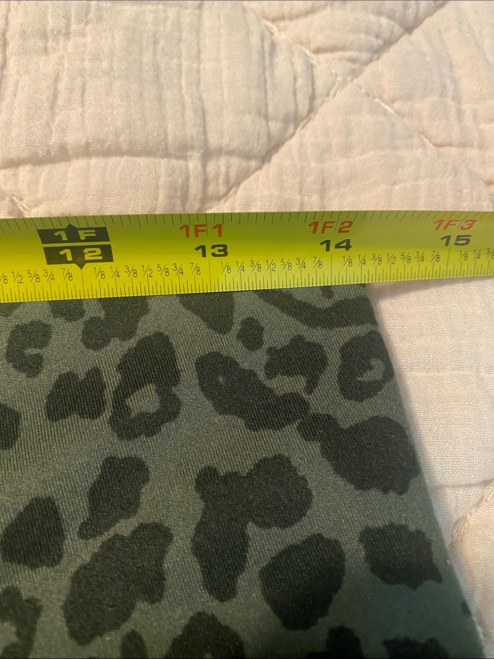 Olive Green Animal-Print High-Waist Active Leggings - Picture 4 of 12